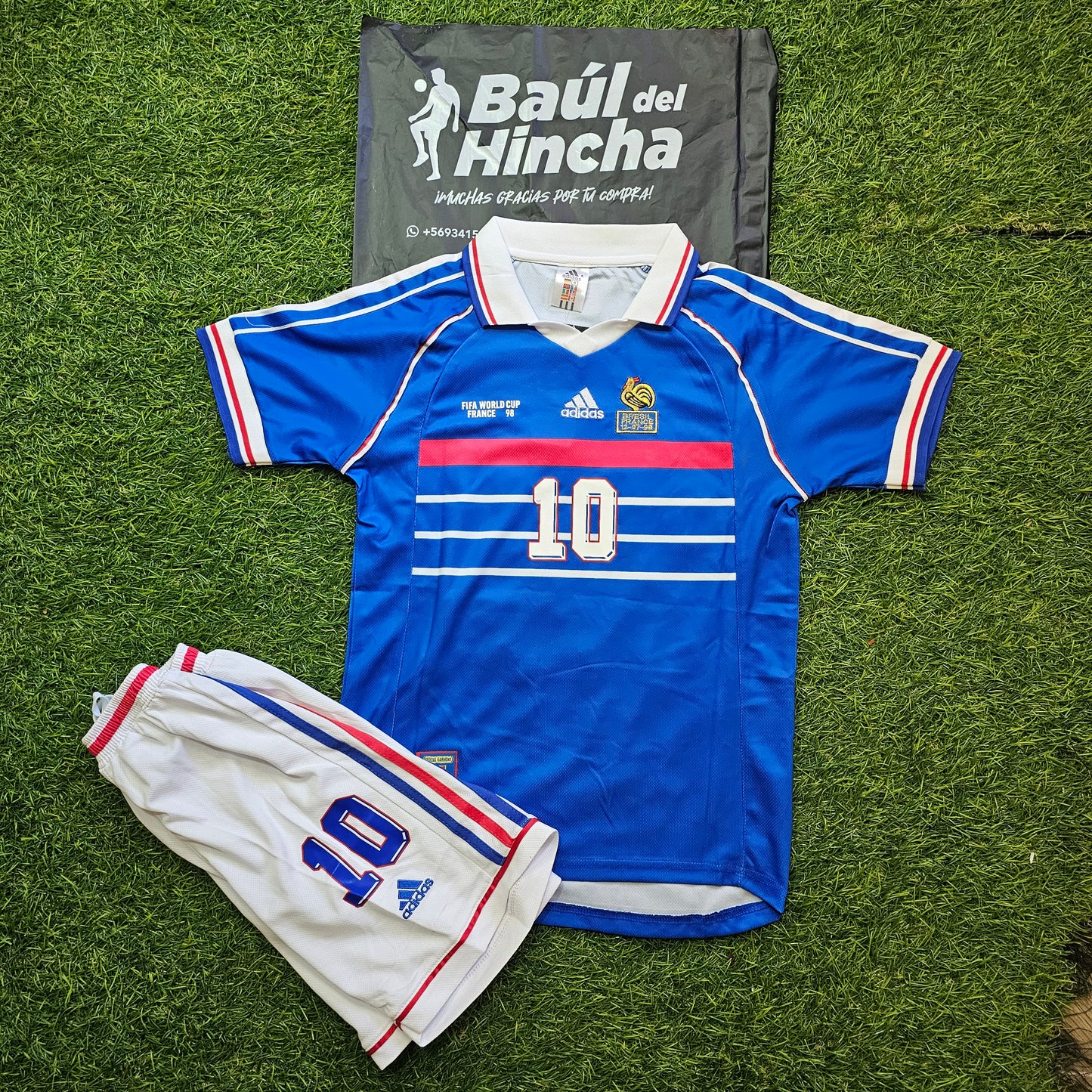 Kit Francia Local 1998 Versión Infantil Niño Retro