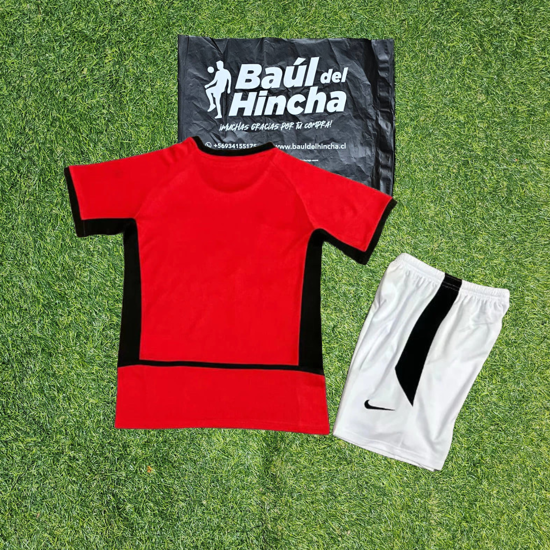 Kit Manchester United Local 2002-2004 Versión Retro Infantil Niño