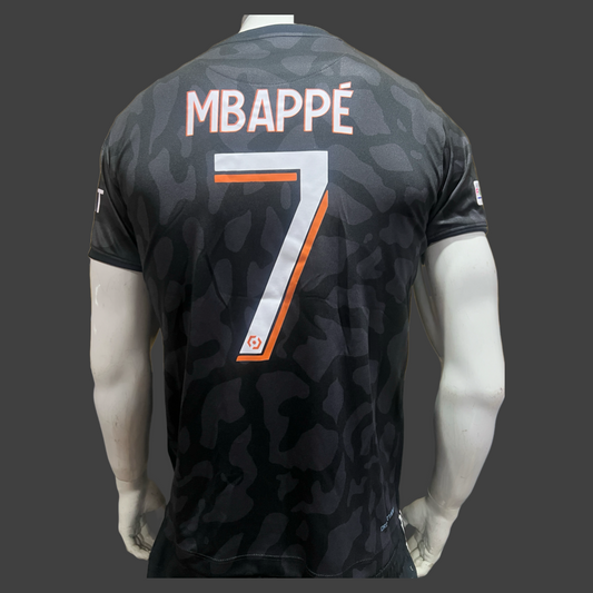 Camiseta Mbappe Psg Tercera equiparon niño  2023-2024 Version Fan