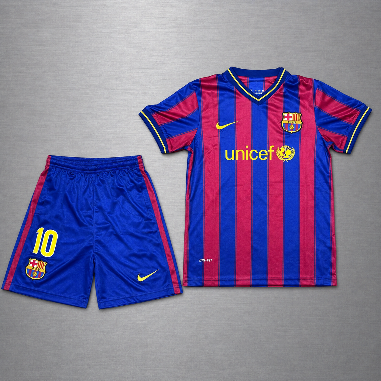 Kit Barcelona Local 2009-2010 Versión Infantil Niño Retro