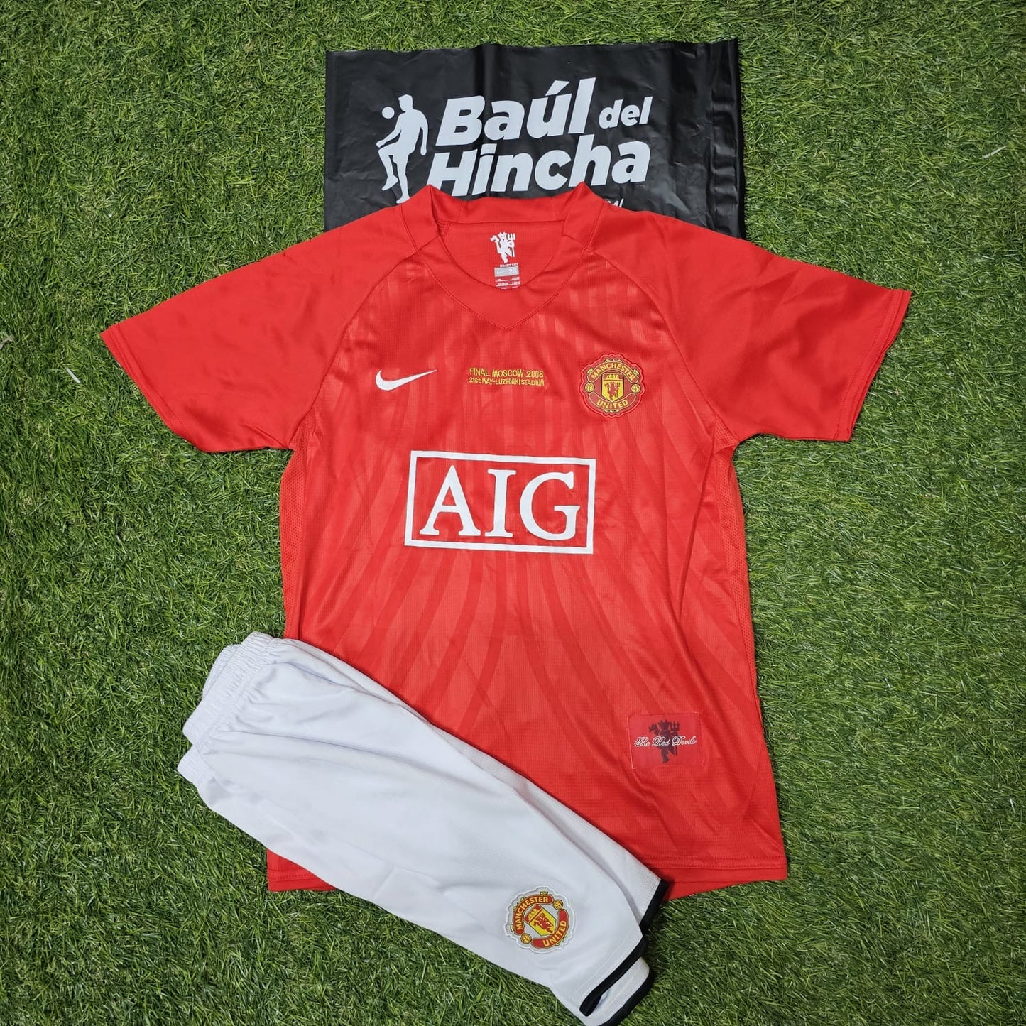 Kit Manchester United 2007-2008 Versión Infantil Niño Retro