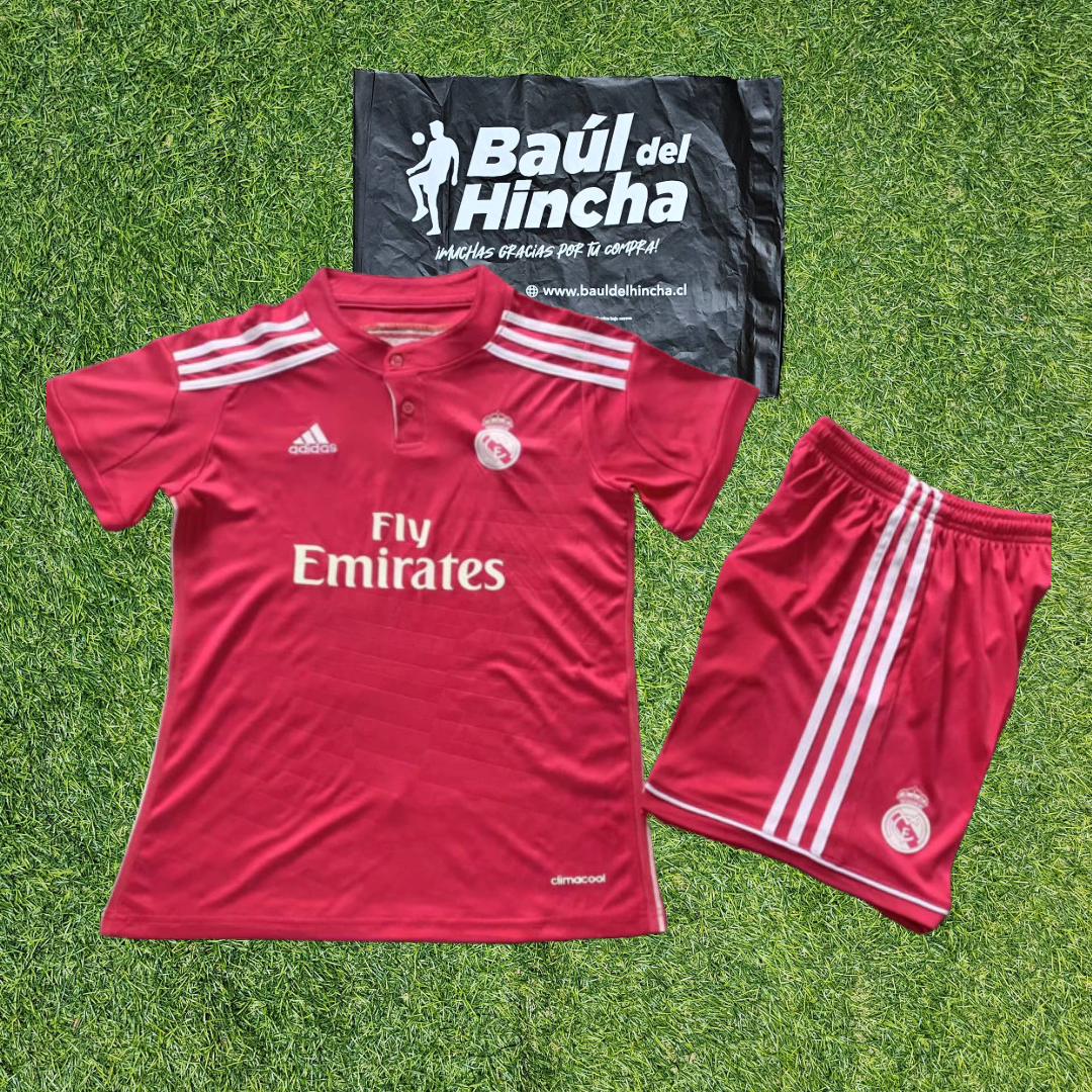 Kit Real Madrid Visita 2014-2015 Versión Retro Infantil Niño
