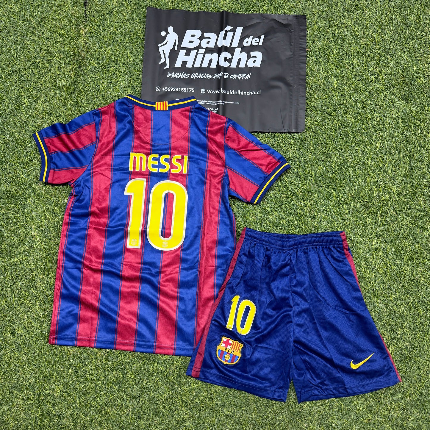 Kit Barcelona Local 2009-2010 Versión Infantil Niño Retro