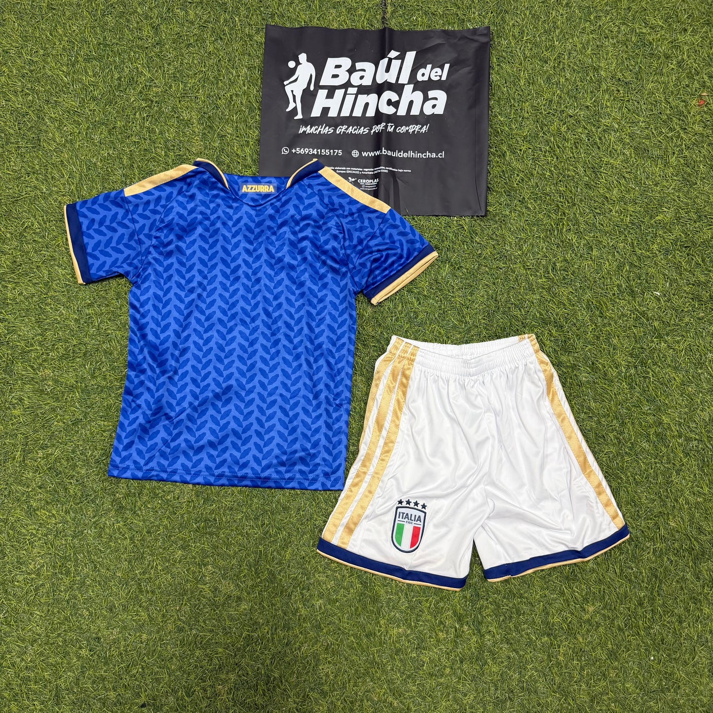 Kit Italia Local Mundial 2026 Versión Infantil Niño