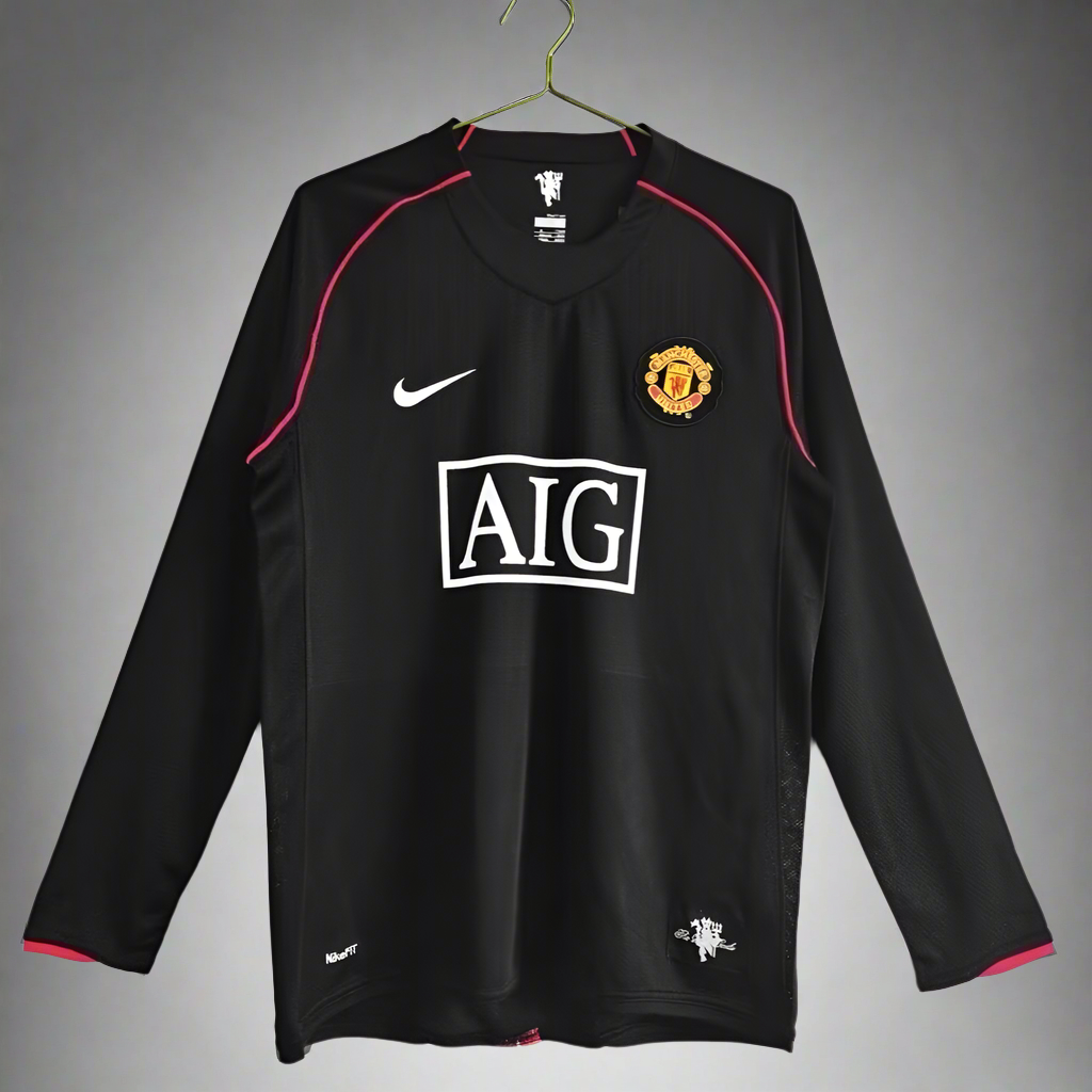 Camiseta Manchester united Visita Manga larga 2007/2008 RETRO