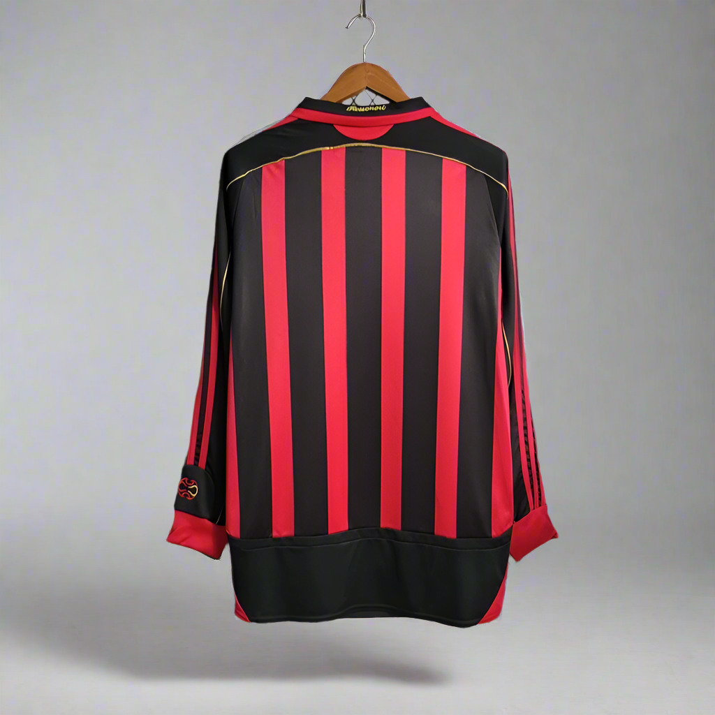 Camiseta Milán Local Manga Larga 2006-2007 Versión Retro