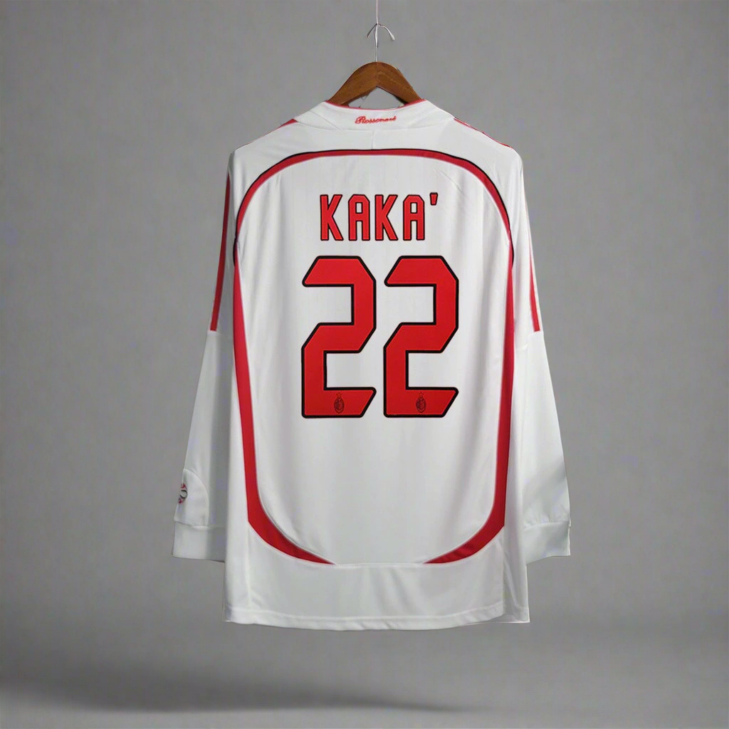 Camiseta Milán Visita Manga Larga 2006-2007 Versión Retro