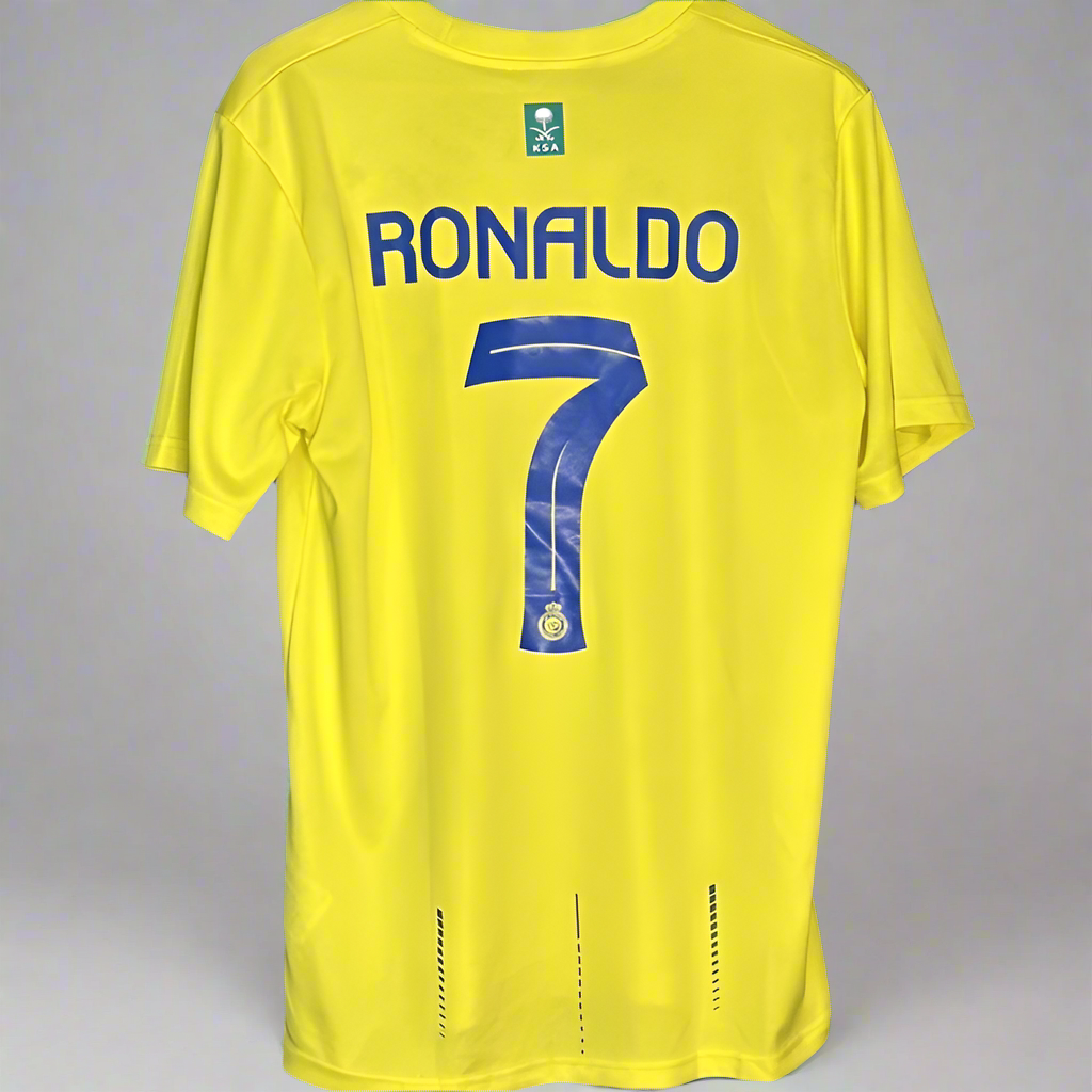 Camiseta Al-Nassr Ronaldo Local 2023-2024 Versión Básica BW