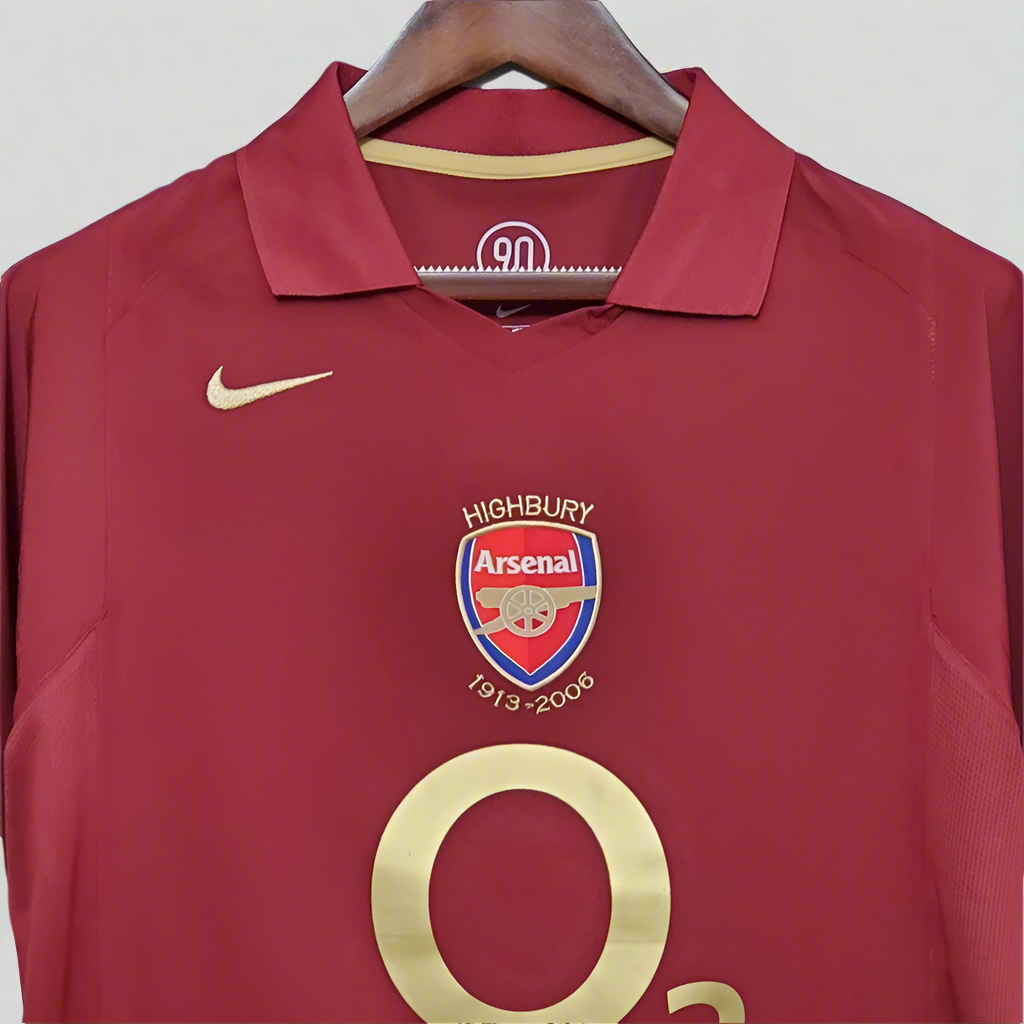 Camiseta Arsenal Visita 2005-2006 Versión Retro