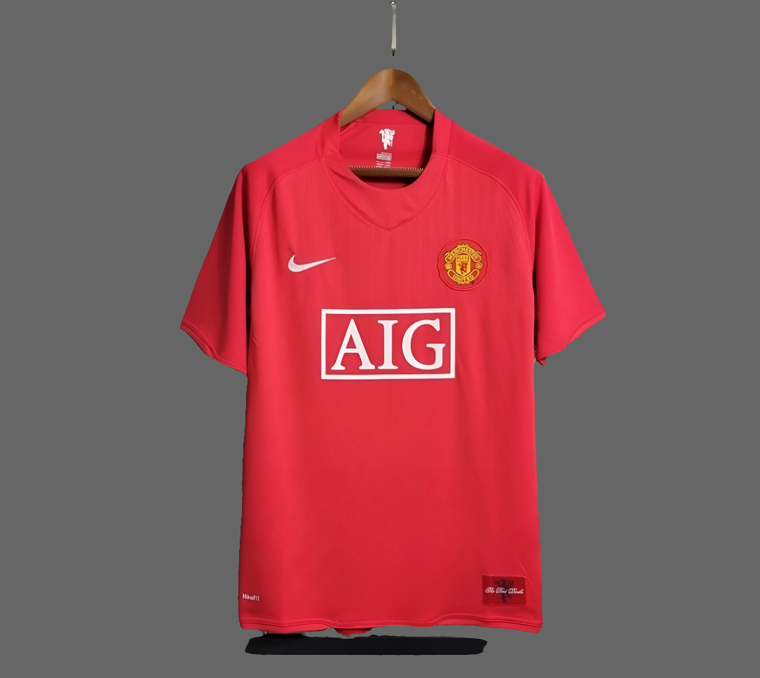 Camiseta Manchester United Local 2007-2008 Versión Fan