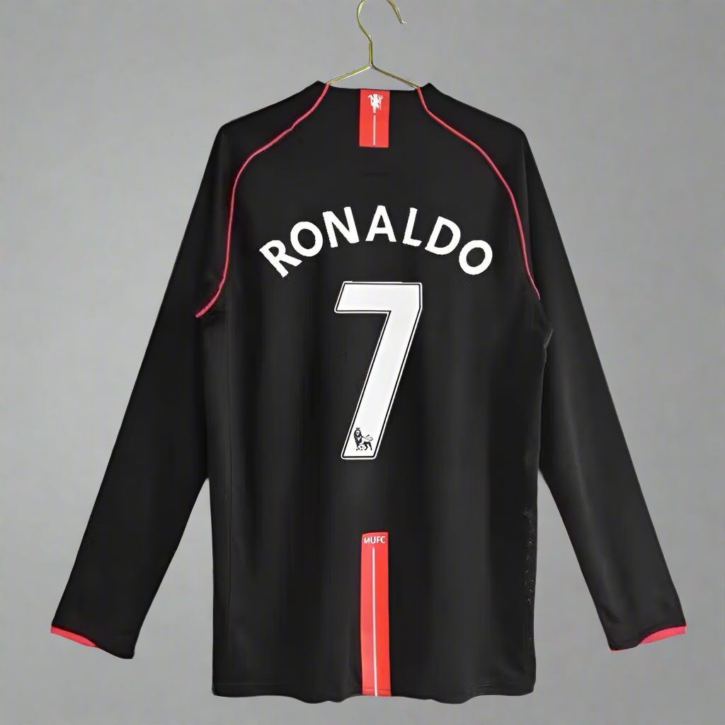 Camiseta Manchester united Visita Manga larga 2007/2008 RETRO