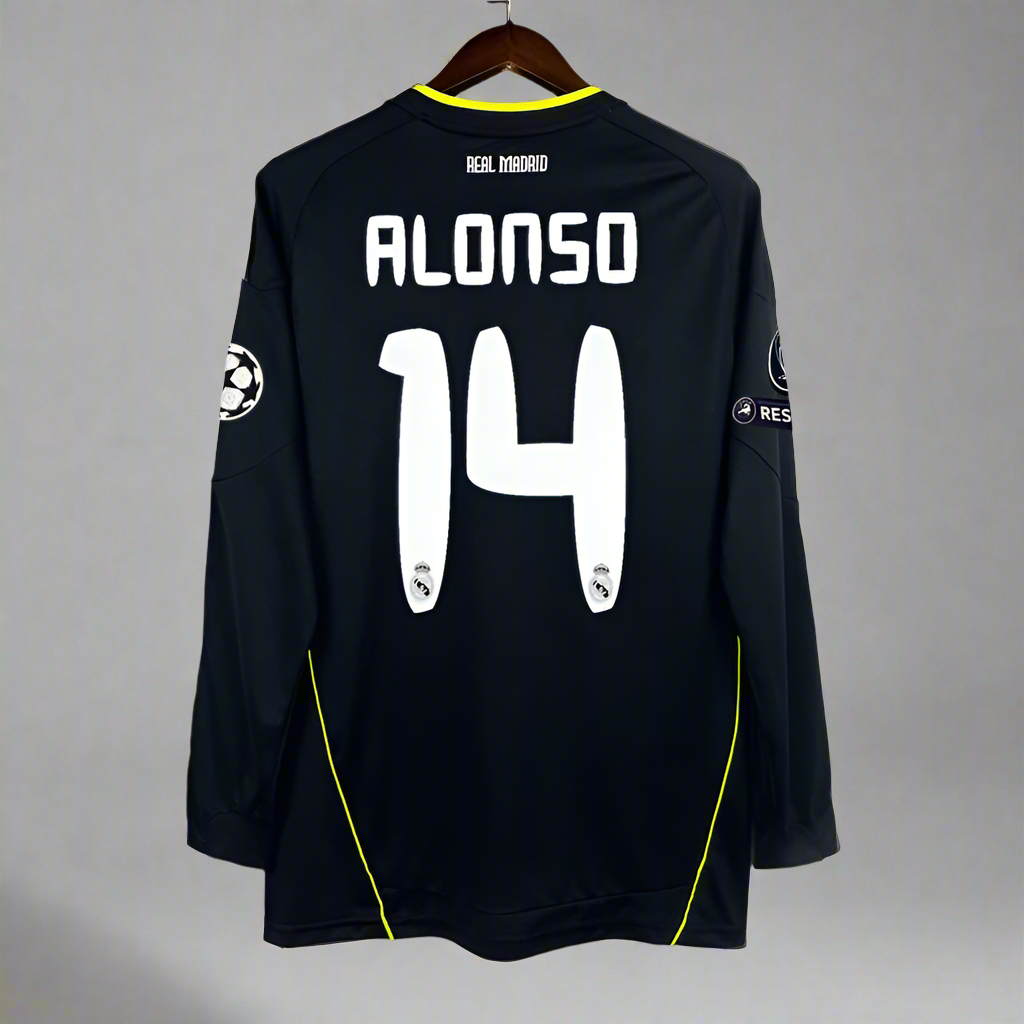 Camiseta Real Madrid Visita Manga Larga 2010-2011 Versión Retro