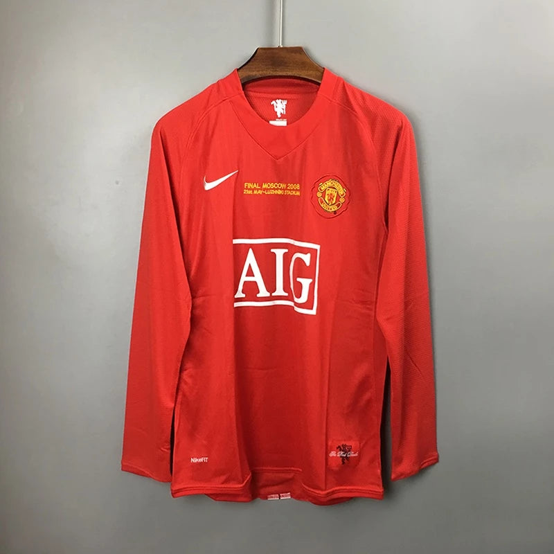 Camiseta Manchester united Manga larga 2007/2008 RETRO