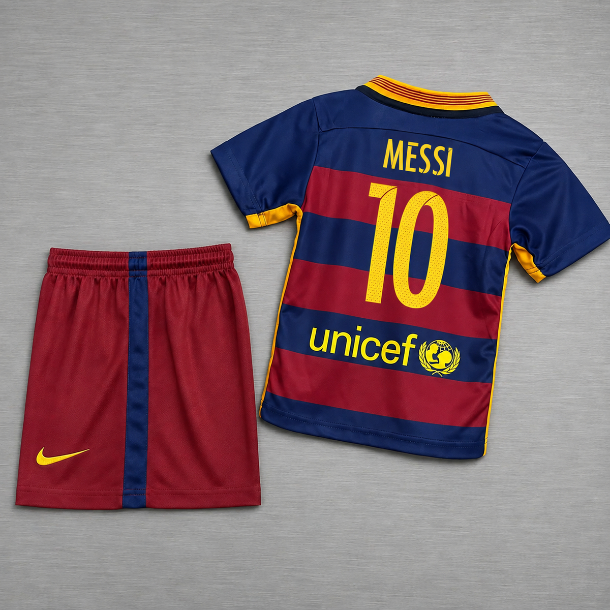 Kit Barcelona Local 2015-2016 Versión Infantil Niño Retro