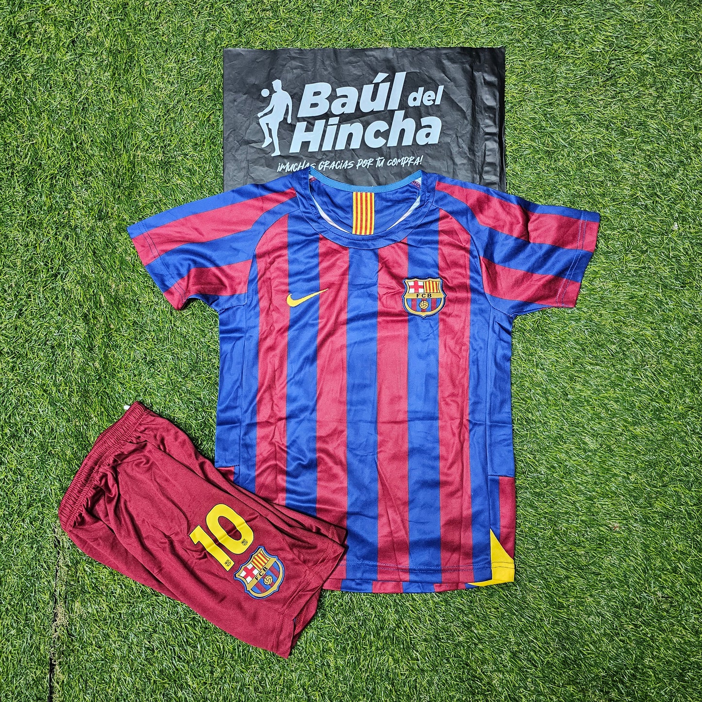 Kit Barcelona Local 2005-2006 Versión Infantil Niño Retro