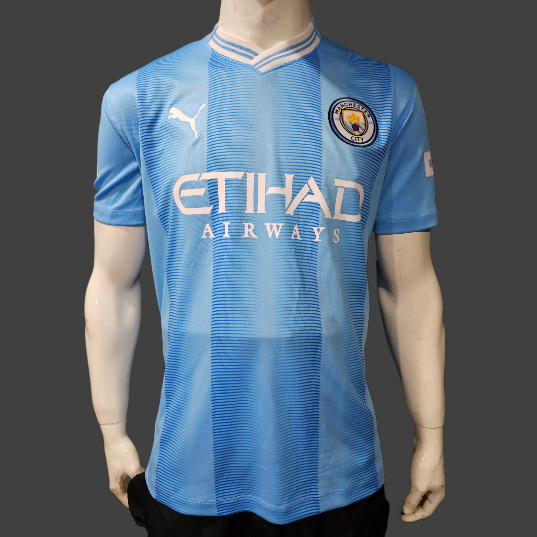 Camiseta Man City Local Haaland 2023-2024 Versión Infantil Niño Fan