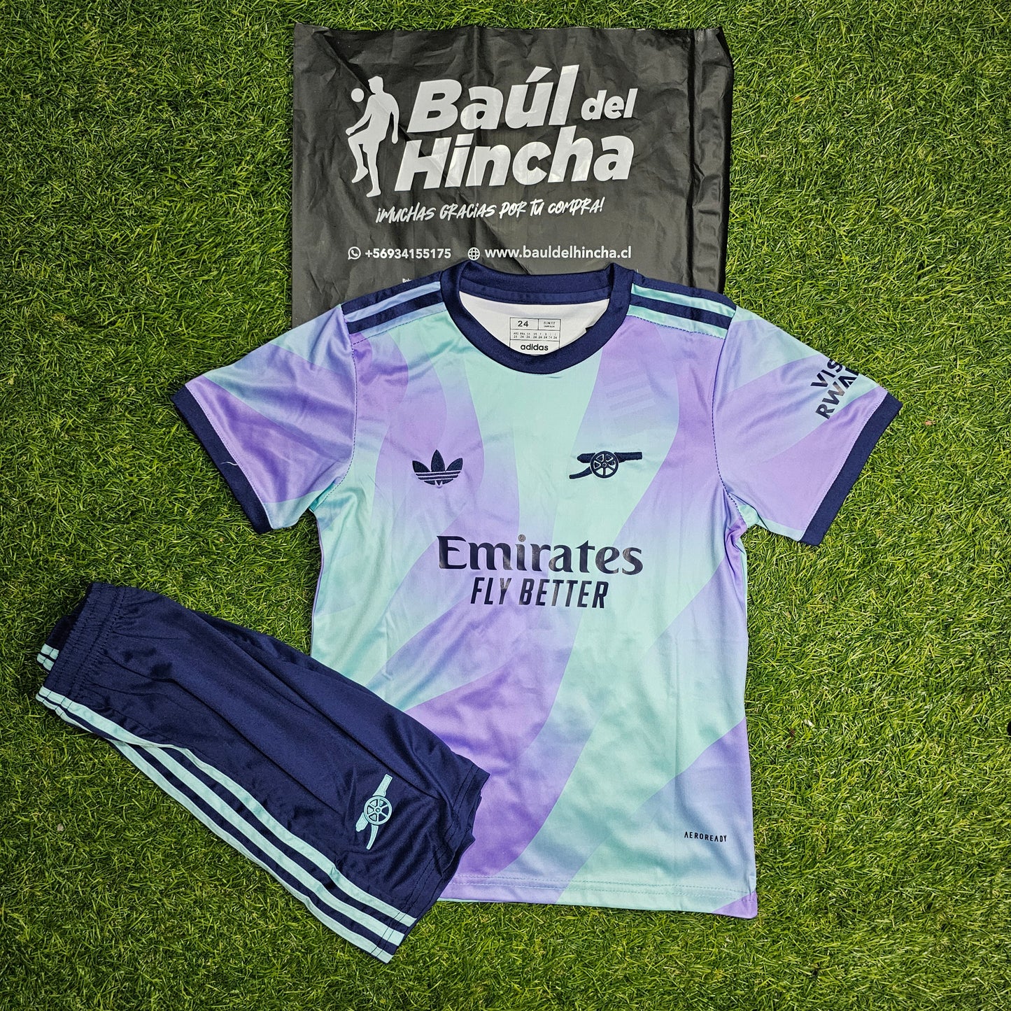 Kit Arsenal Tercera 2024-2025 Versión Infantil Niño