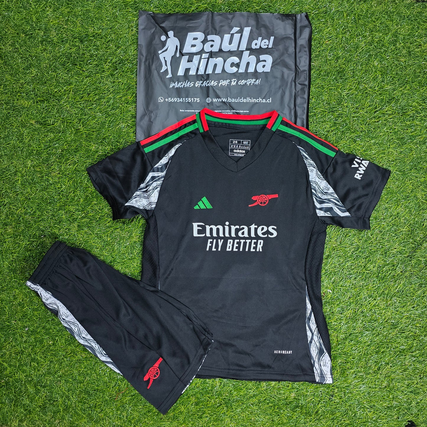 Kit Arsenal Visita 2024-2025 Versión Infantil Niño