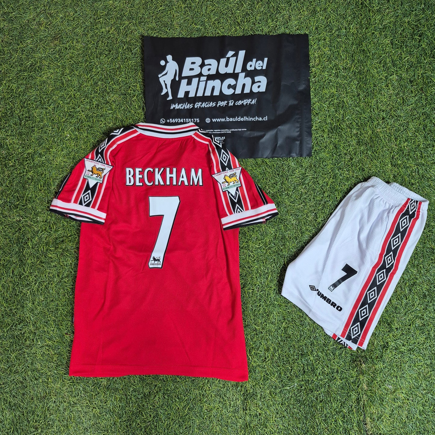 Kit Manchester United Local 1998-1999 Versión Retro Infantil Niño
