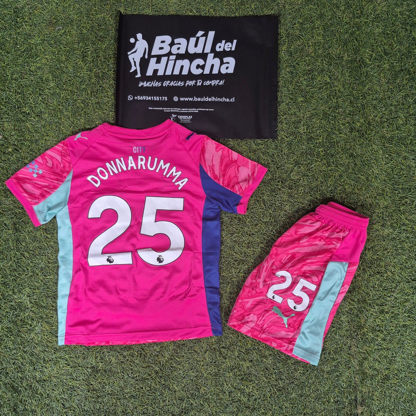 Kit Manchester City 2025-2026 Arquero / Portero Versión Infantil Niño