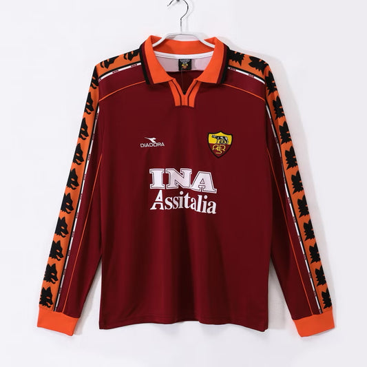 Camiseta Roma Local Manga larga 1998 Retro