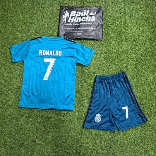 Kit Real Madrid Tercera 2017-2018 Retro Niño