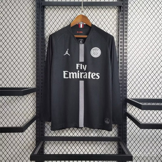 Camiseta Psg tercera  Negra Manga larga 2018/2019 RETRO