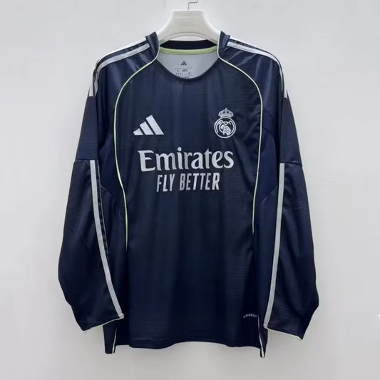 Camiseta  Real madrid visita  Manga larga 2025-2026 Version Fan