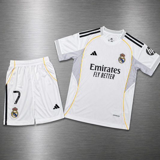 Kit Real Madrid Local 2025-2026 Versión Infantil Niño