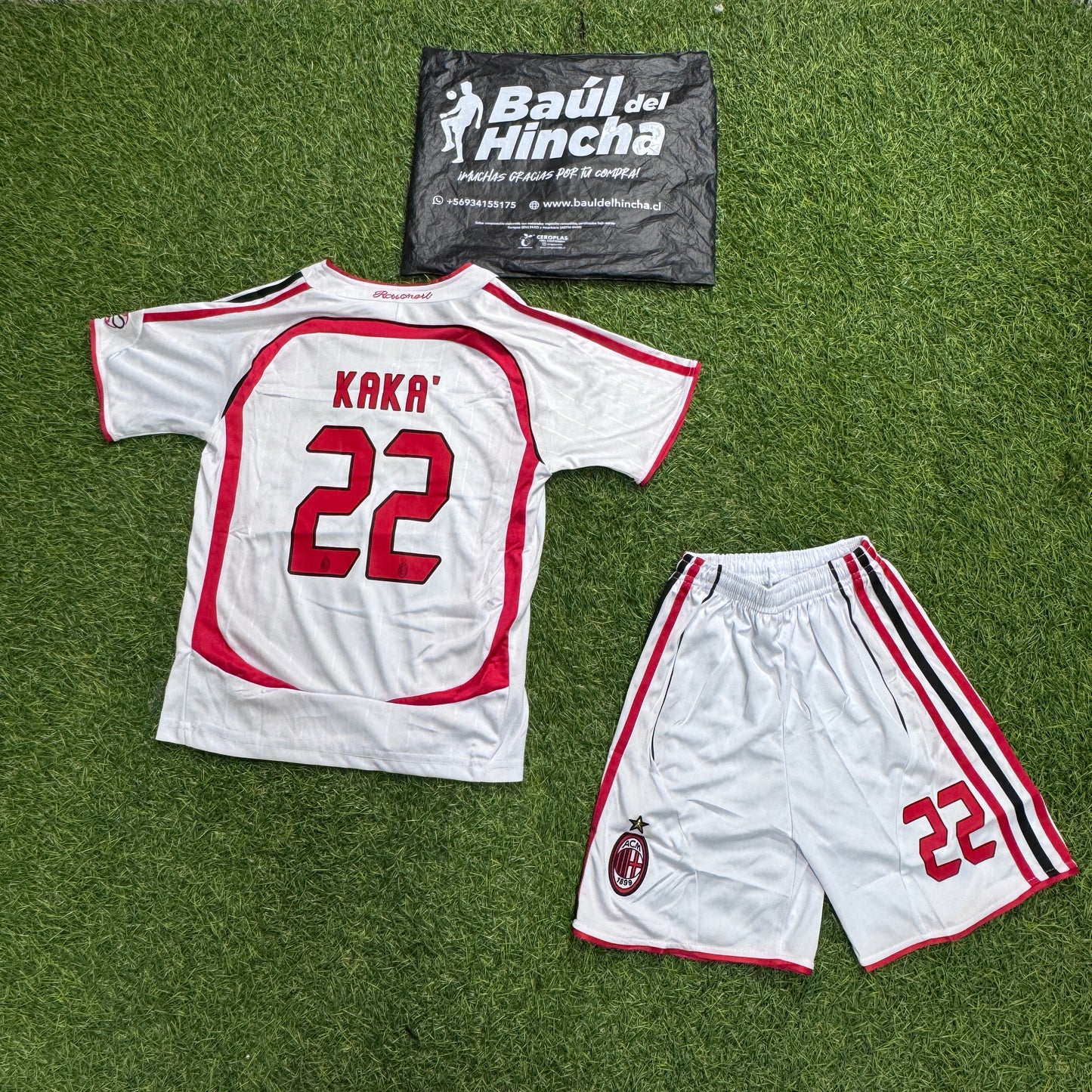 Kit Milan Visita 2006 / 2007 retro Niño