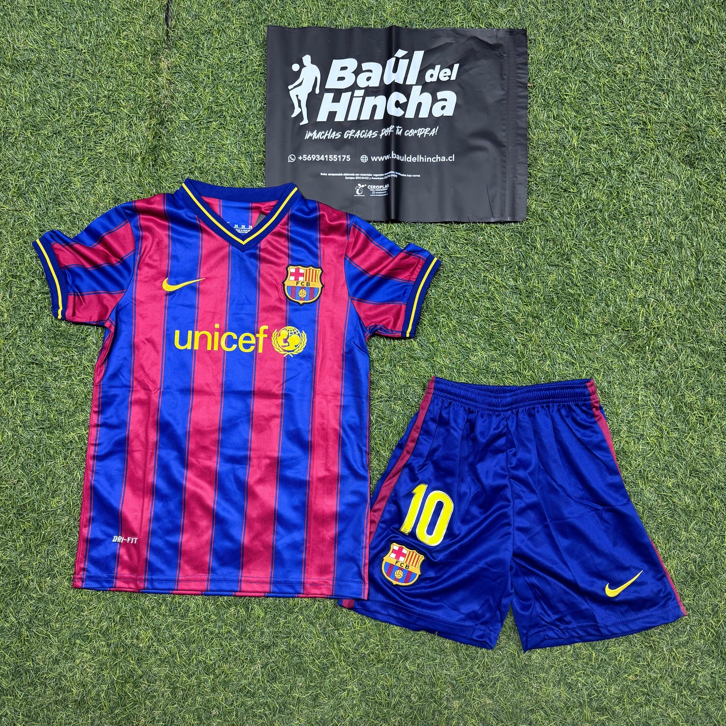 Kit Barcelona Local 2009-2010 Versión Infantil Niño Retro