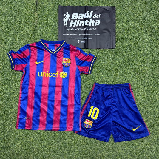 Kit Barcelona Local 2009-2010 Versión Infantil Niño Retro