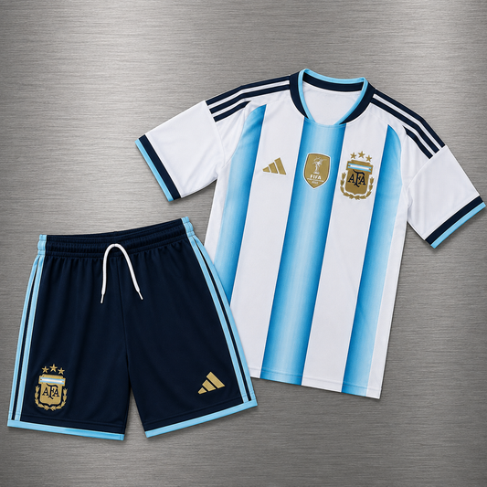 Kit Argentina Local Mundial 2026 Versión Infantil Niño