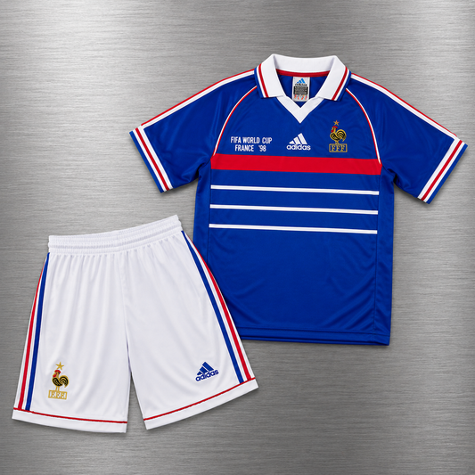 Kit Francia Local 1998 Versión Infantil Niño Retro