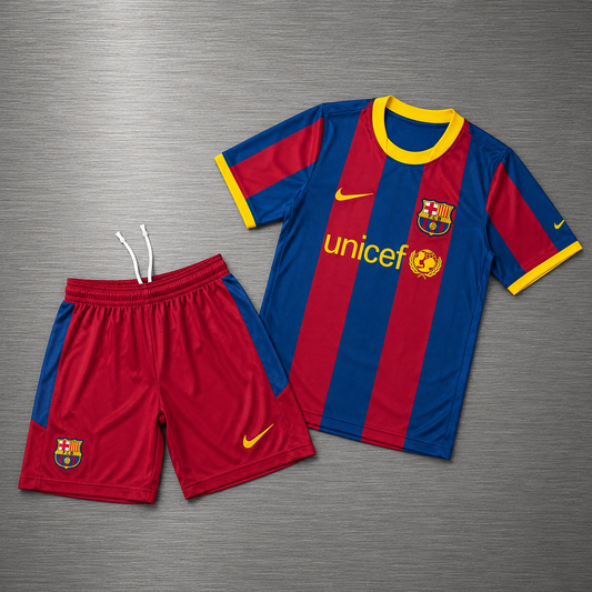 Kit Barcelona Local 2010-2011 Versión Infantil Niño Retro