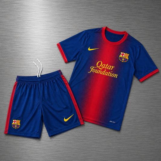 Kit Barcelona Local 2012-2013 Versión Retro Infantil Niño