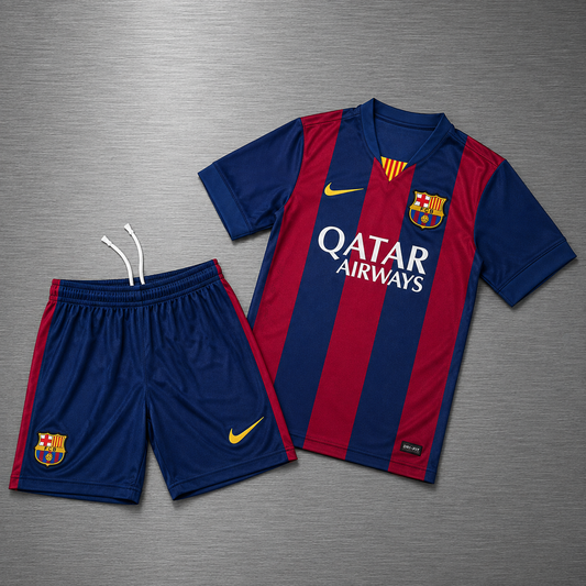 Kit Barcelona Local 2014-2015 Versión Infantil Niño Retro