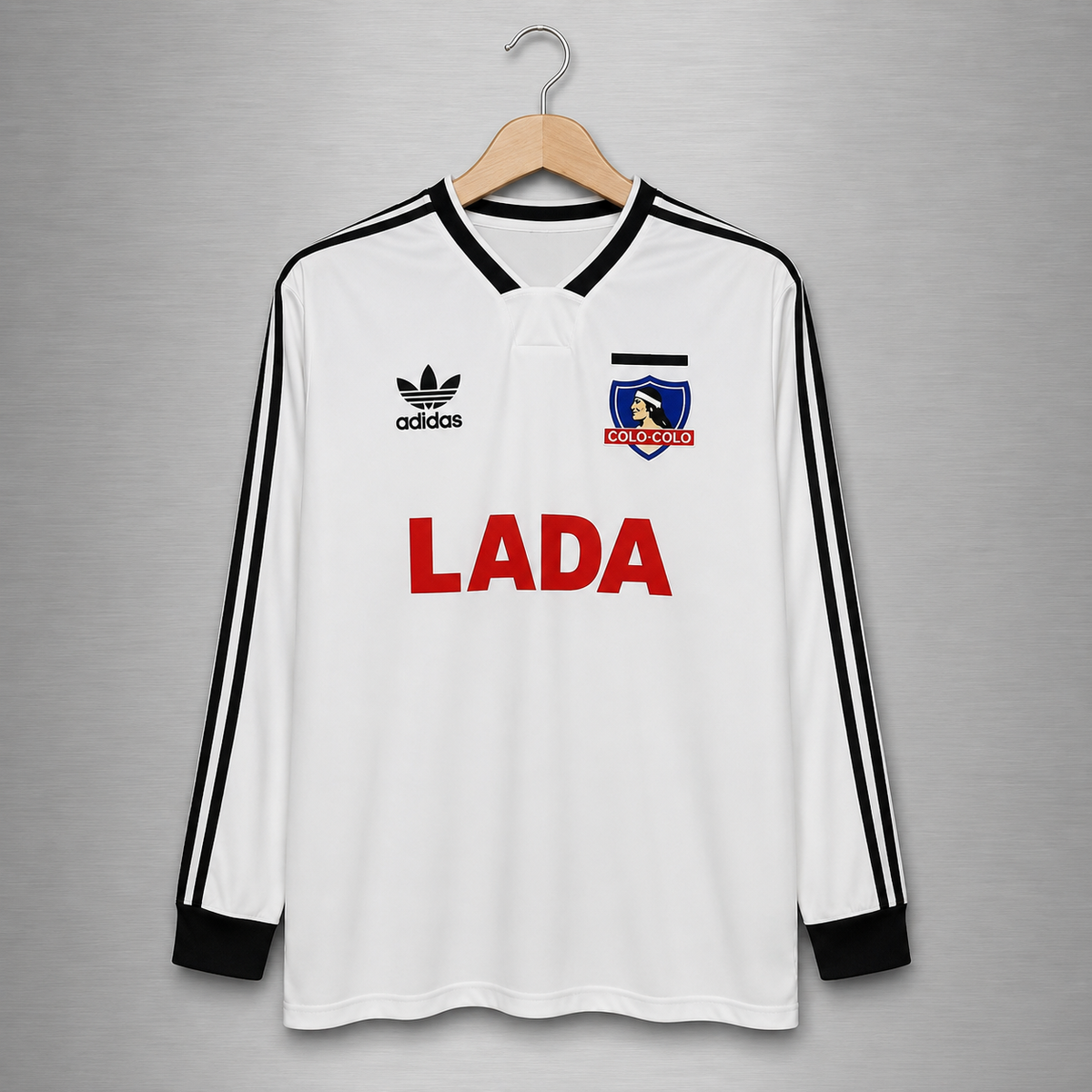 Camiseta  Colo-Colo Local 1991 Manga Larga Versión Retro