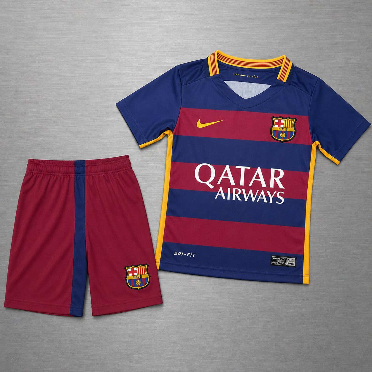 Kit Barcelona Local 2015-2016 Versión Infantil Niño Retro