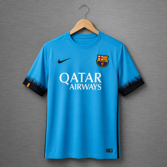 Camiseta Barcelona Tercera Equipacion 2015-2016 Versión Retro