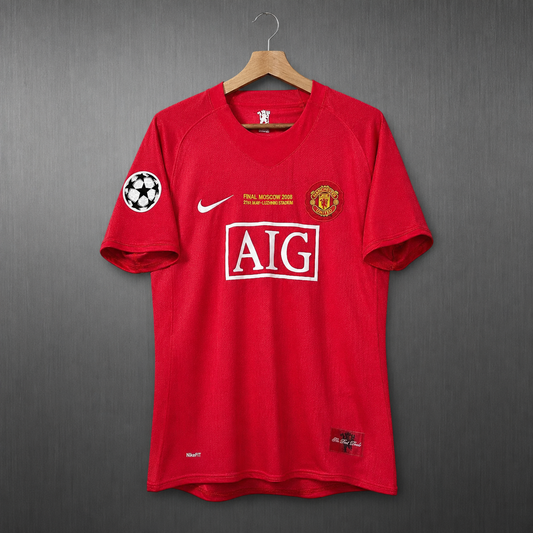 Camiseta Manchester United Local 2007-2008 Versión Retro Básica