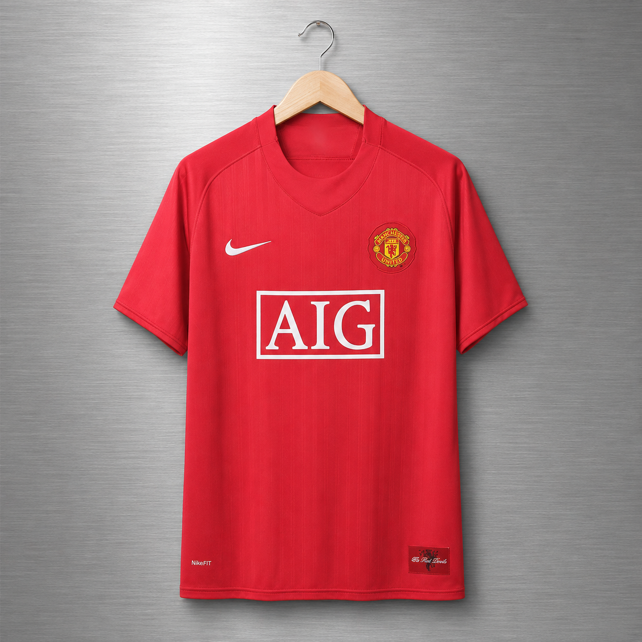 Camiseta Manchester United Local 2007-2008 Versión Retro