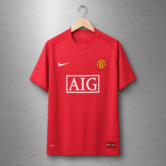 Camiseta Manchester United Local 2007-2008 Versión Retro