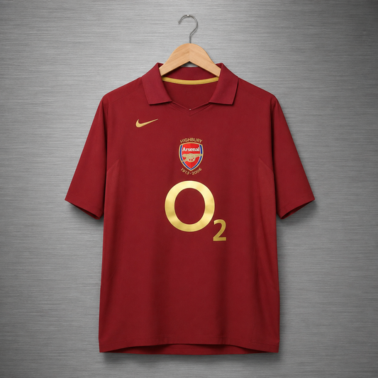 Camiseta Arsenal Highbury 2005-2006 Versión Retro