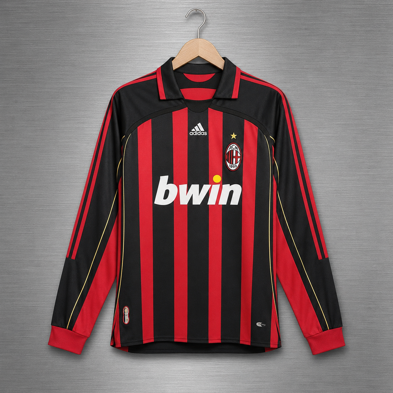 Camiseta Milán Local Manga Larga 2006-2007 Versión Retro