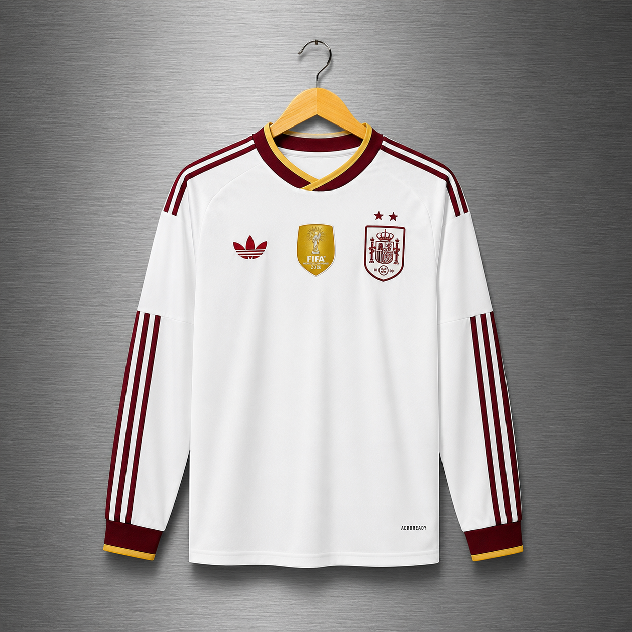 Camiseta España  VISITA CAMPEON DEL MUNDO  2026-2027 Manga Larga  Versión Fan