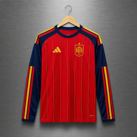 Camiseta España  Local CAMPEON DEL MUNDO  2026-2027 Manga Larga  Versión Fan