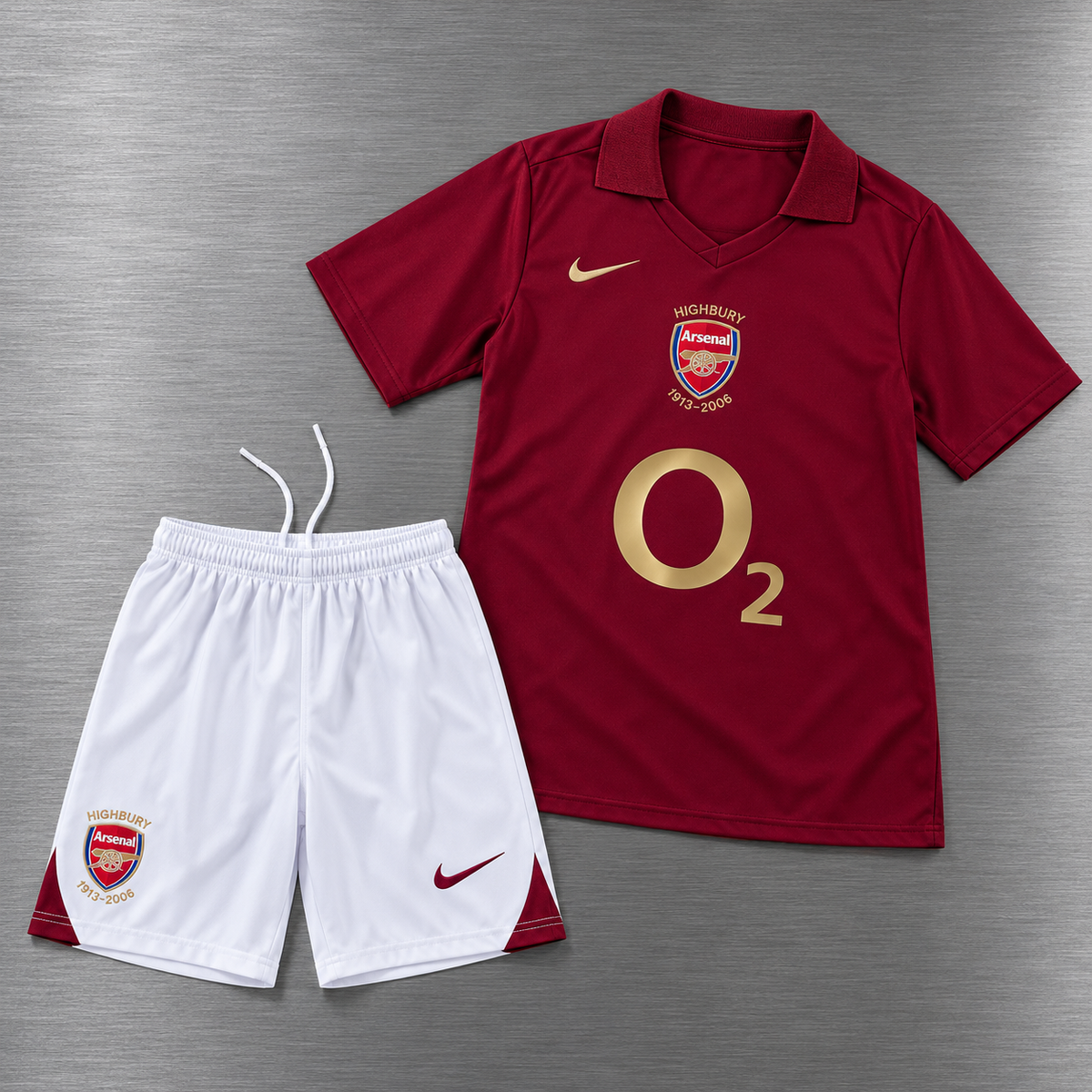 Kit Arsenal 2005-2006 highbury Versión Infantil Niño Retro