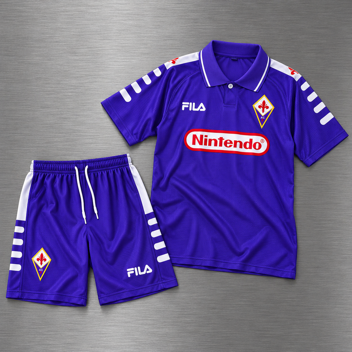 Kit Fiorentina local 1998-1999 Versión Infantil Niño Retro