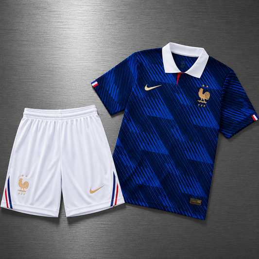 Kit Francia Local Mundial 2026 Versión Infantil Niño